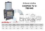 Krbová vložka CHOPOK TV O 780/440 s výměníkem - přikládací dveře