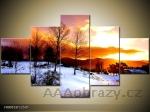 Obraz 5D - 125x70cm - Zimn obdob - zpad slunce - Ndhern