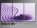 Obraz 3D relaxan kameny a fialov psek 150x100cm vzor 283