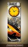 Svisl Obraz s hodinami 90x30cm - lut taxk New York