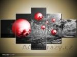 Obraz Abstrakce červená - 5D 125x70cm