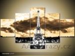 Obraz 5D - 125x70cm - Eiffelova v hnd mraky