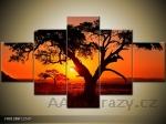 Obraz 5D - 125x70cm - strom a západ slunce