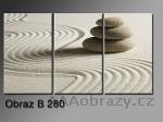 Obraz 3D relaxační kameny a písek 150x100cm vzor 280