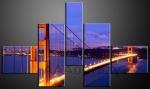 Obraz 5D 165x100cm vzor 499 Golden Gate v noci
