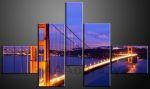 Obraz 5D 140x80cm vzor 499 Golden Gate v noci