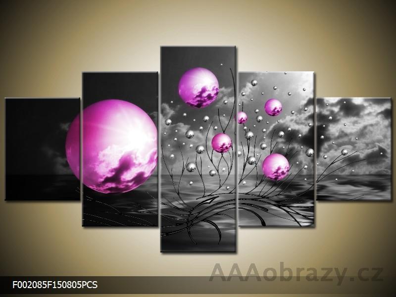 Obraz Abstrakce fialov - 5D 125x70cm