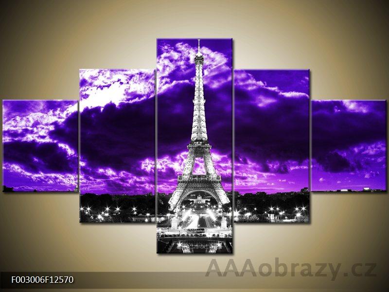 Obraz 5D - 125x70cm - Eiffelova v