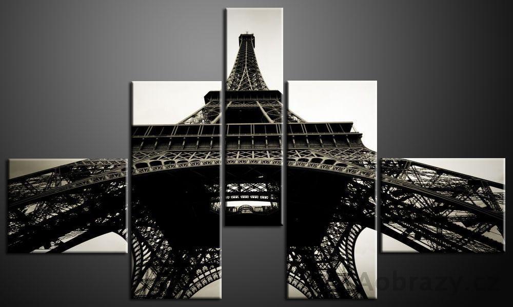 Obraz 5D 165x100cm vzor 544 Eiffelova v - ernobl